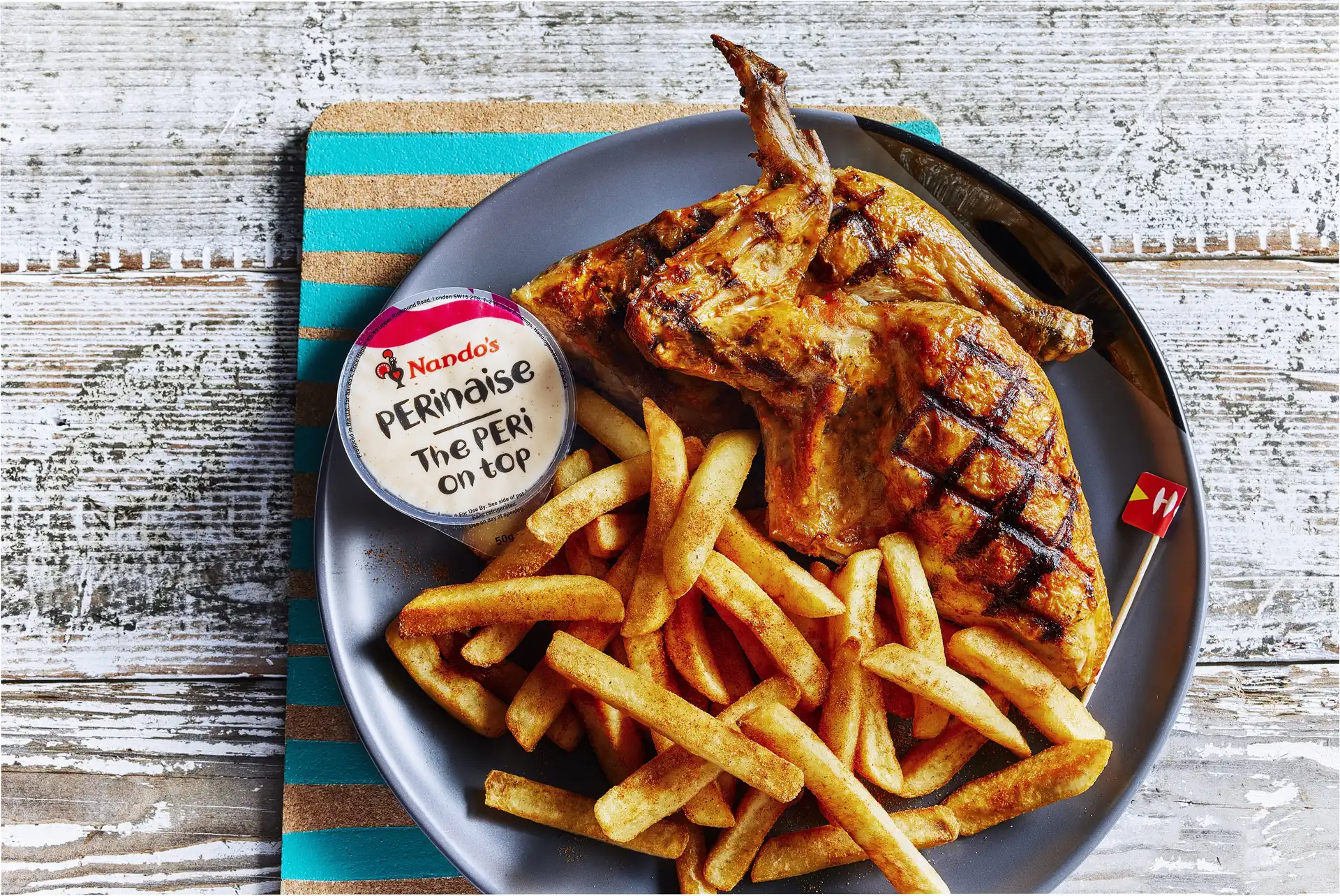 Nando’s ½ Chicken with PERi-Salted Chips and PERinaise