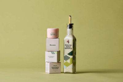 Nando's Extra creamy face cream stacked on packaging next to Creamy Salad Dressing