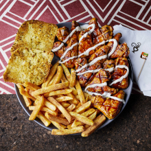 Nando's Extra Saucy Wings with PERi-Salted Chips and Garlic Bread